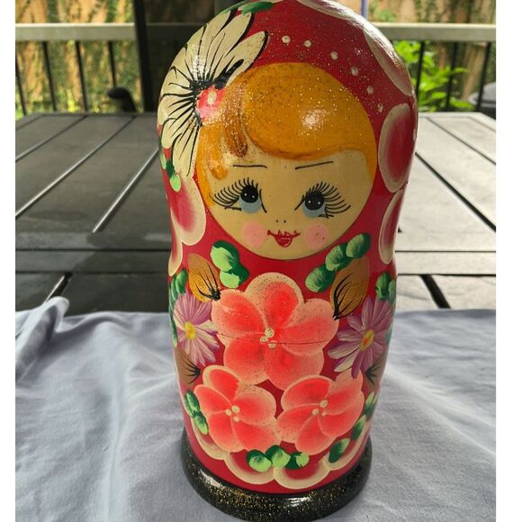 Vintage Nesting Dolls 5 Piece - Picture 1 of 9